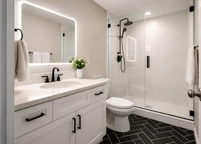 Full bathroom renovation in Broken Arrow OK from demolition to finished remodel