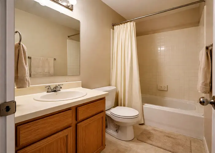 Complete bathroom remodel in Broken Arrow OK with upgraded shower, vanity, and finishes
