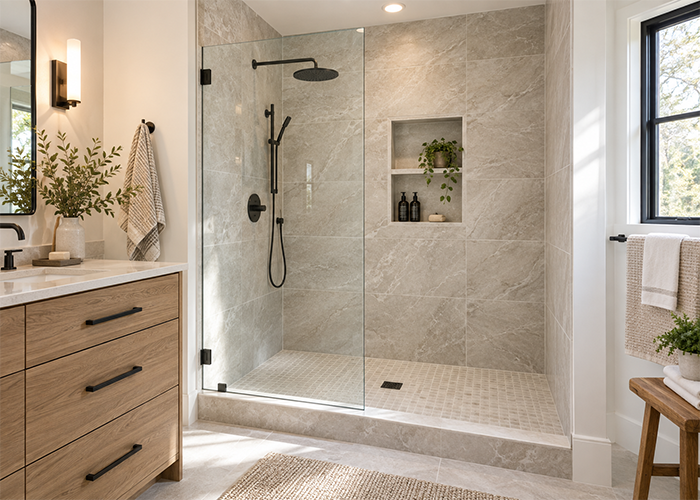 Tub-to-Shower Conversion